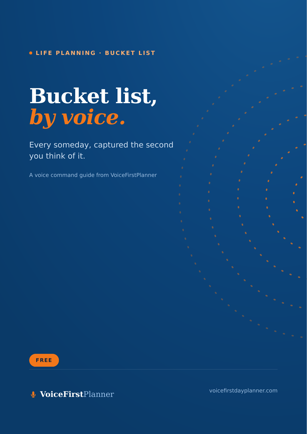 Bucket list by voice &mdash; VoiceFirstPlanner