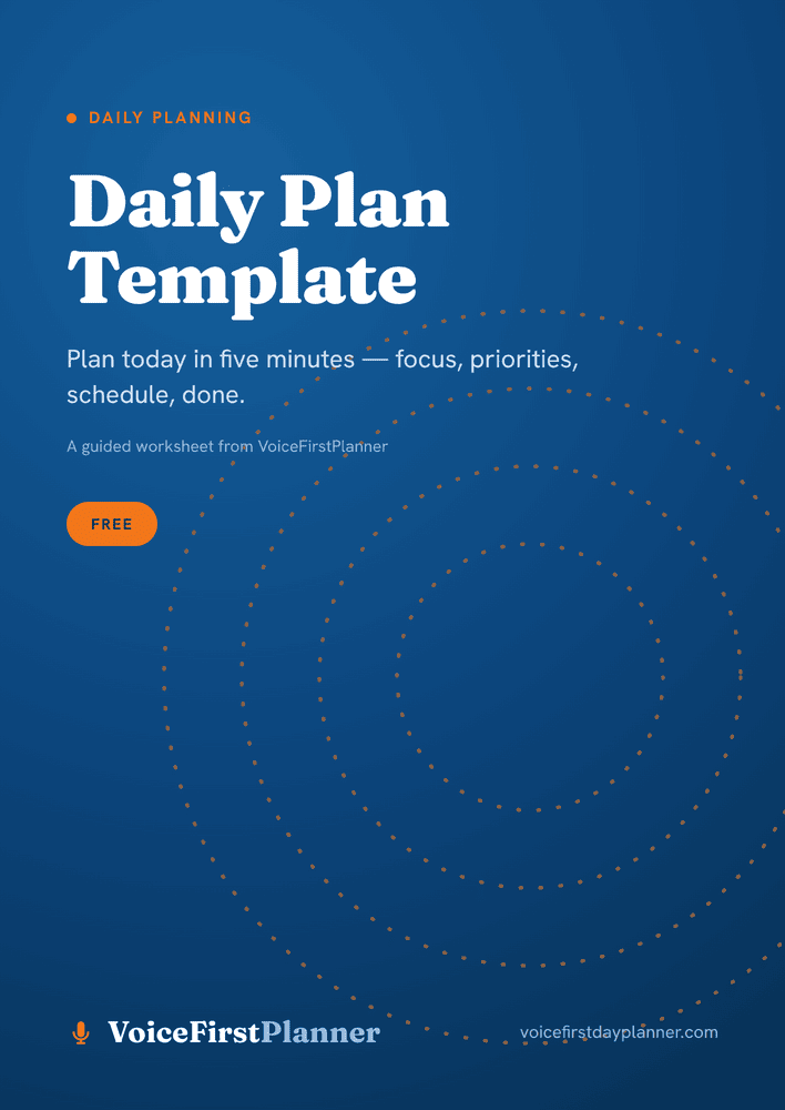 Daily Plan Template cover