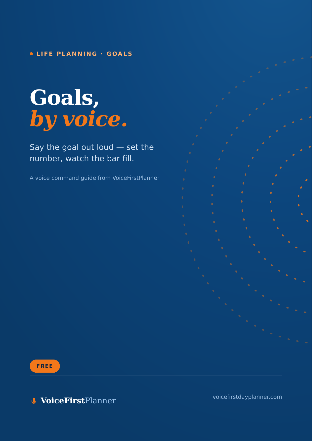 Goals by voice &mdash; VoiceFirstPlanner
