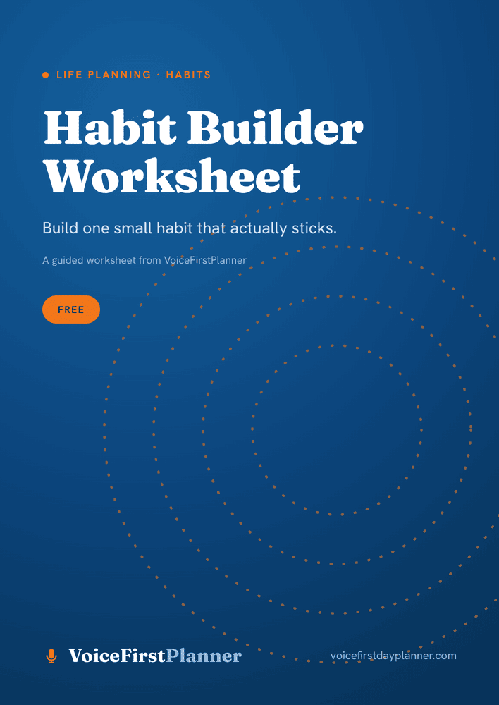 Habit Builder Worksheet cover