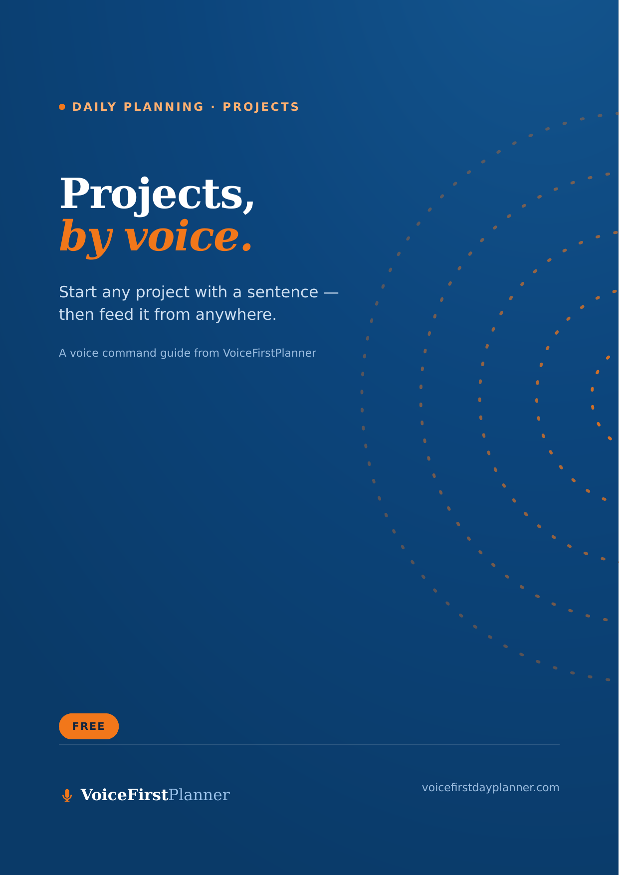 Start projects by voice — VoiceFirstPlanner