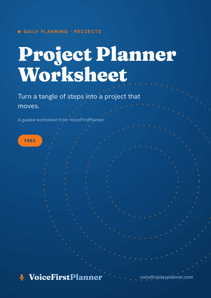 Project Planner Worksheet cover
