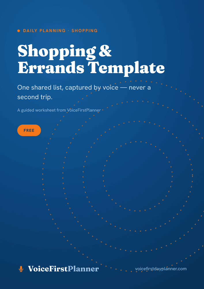 Shopping and Errands Template cover