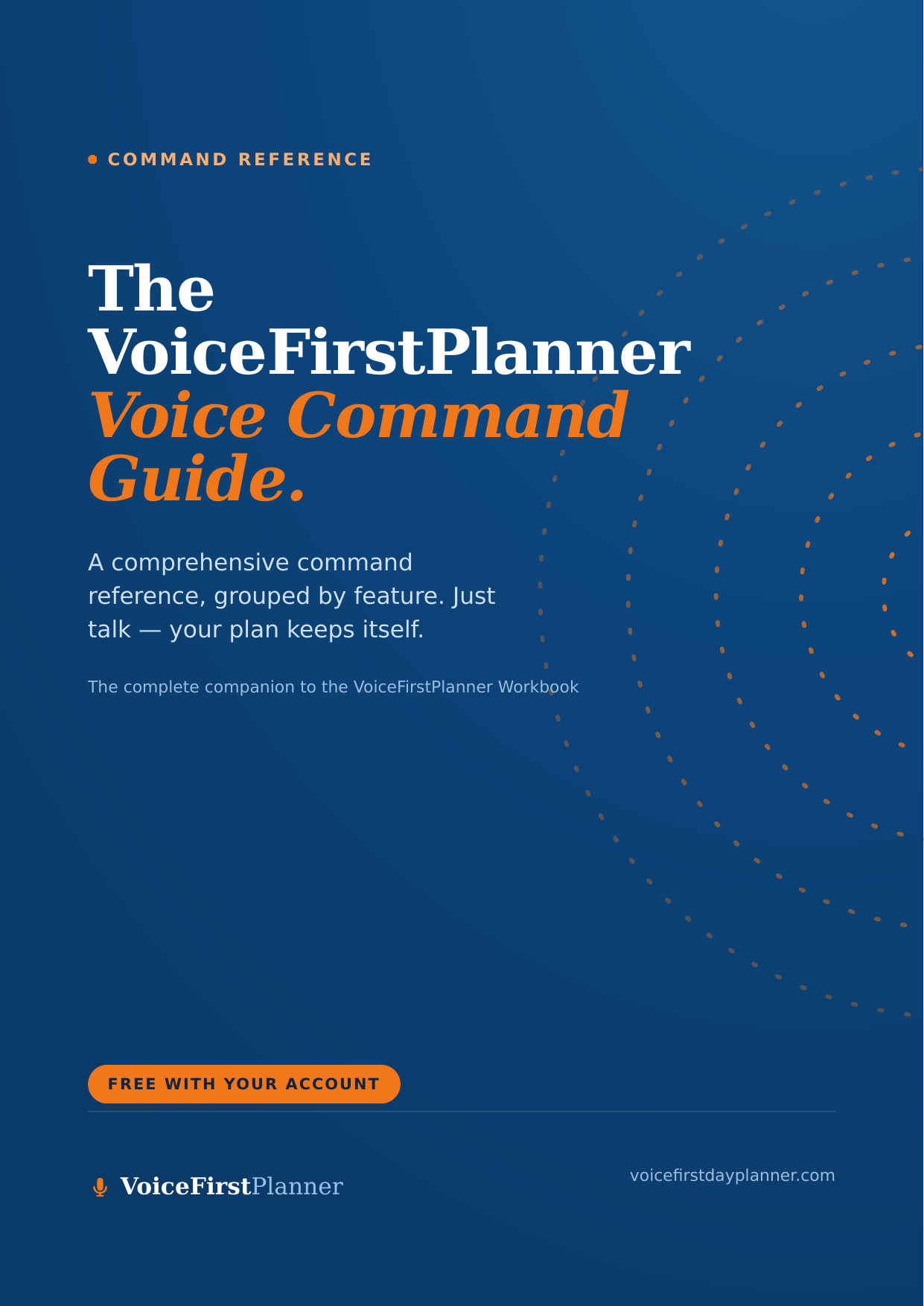The VoiceFirstPlanner Voice Command Guide cover
