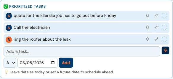 The checklist, ticked halfway
